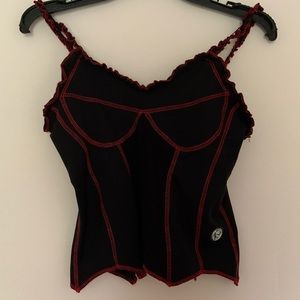 cyberdog red stitched top